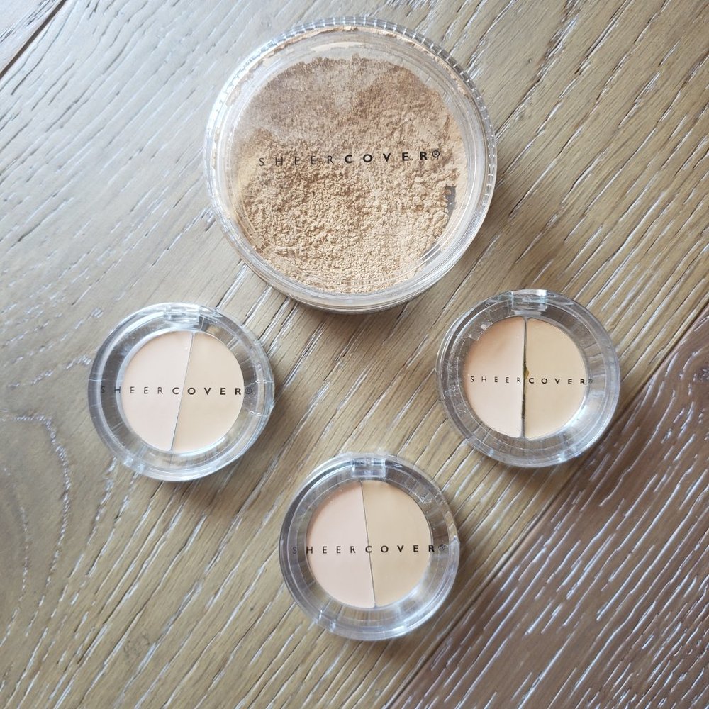 Sheer Cover! Buff Mineral Foundation & 3 Mini Concealers